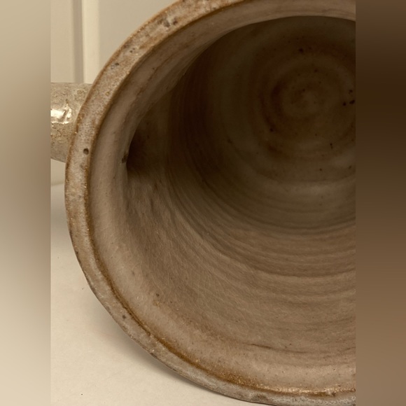 Handcrafted Pitcher pottery spout Jug glazed ceramic watering can signed Bobbi - Picture 13 of 16